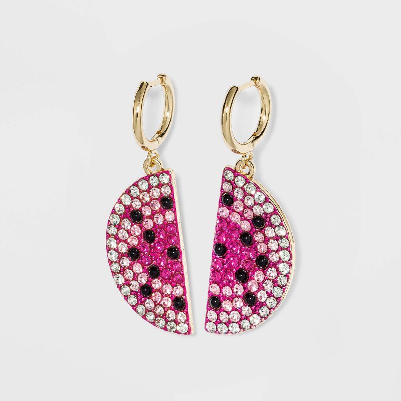 SUGARFIX by BaubleBar Crystal Melon Drop Earrings - Pink