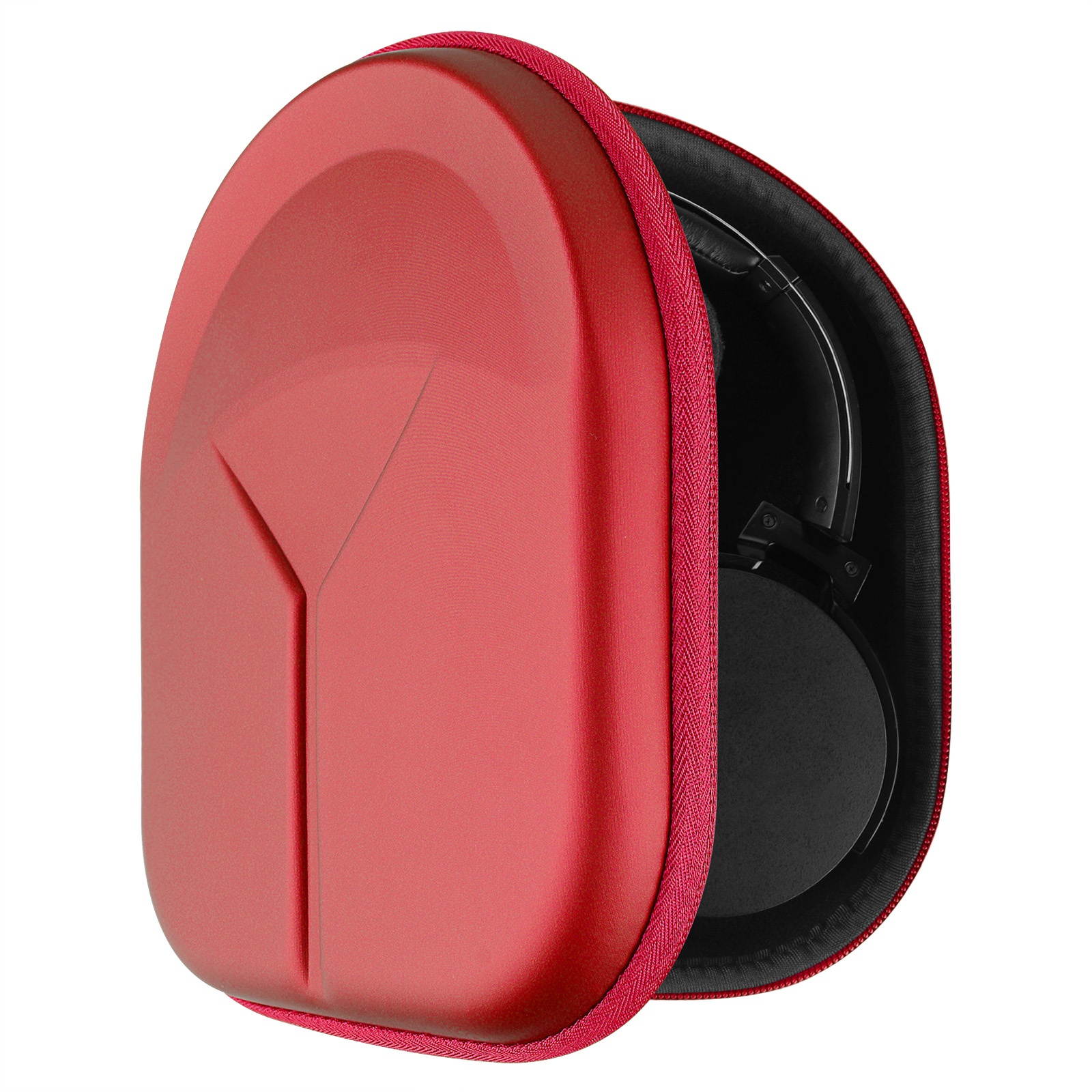 Geekria UltraShell Headphones Case for Sony MDRXB950BT, Bose QC35 and More / Hard Shell Carrying Case / Headset Protective Travel Bag with Space for Cable, AMP, iPod, Parts and Accessories (Red)