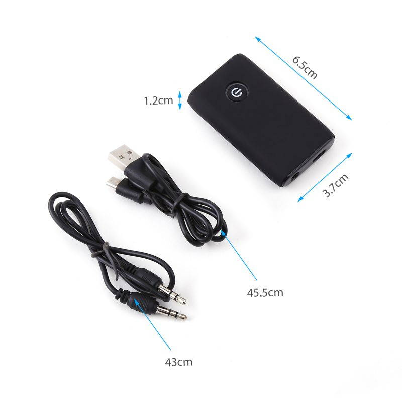 Bluetooth 5.0 Transmitter Receiver 2 IN 1 Wireless Audio 3.5mm Jack Aux Adapter for Android, IOS System Phone and All Bluetooth Audio Devices