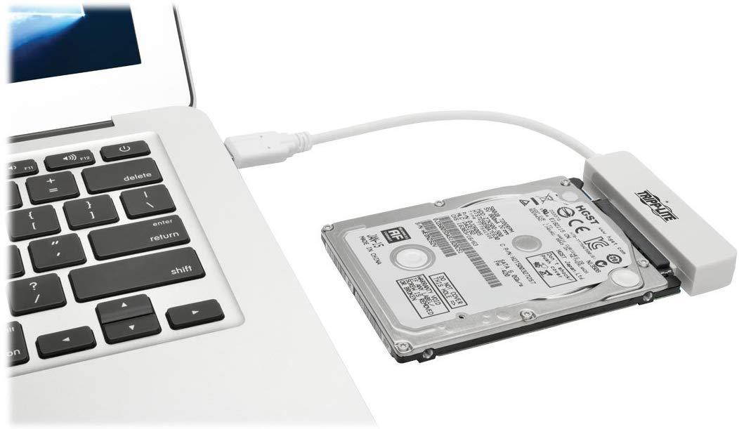 Tripp Lite 6in USB 3.1 Gen 1 USB-C to SATA III Adapter Cable w/ UASP, 2.5in SATA Hard Drives, White (U438-06N-G1-W)