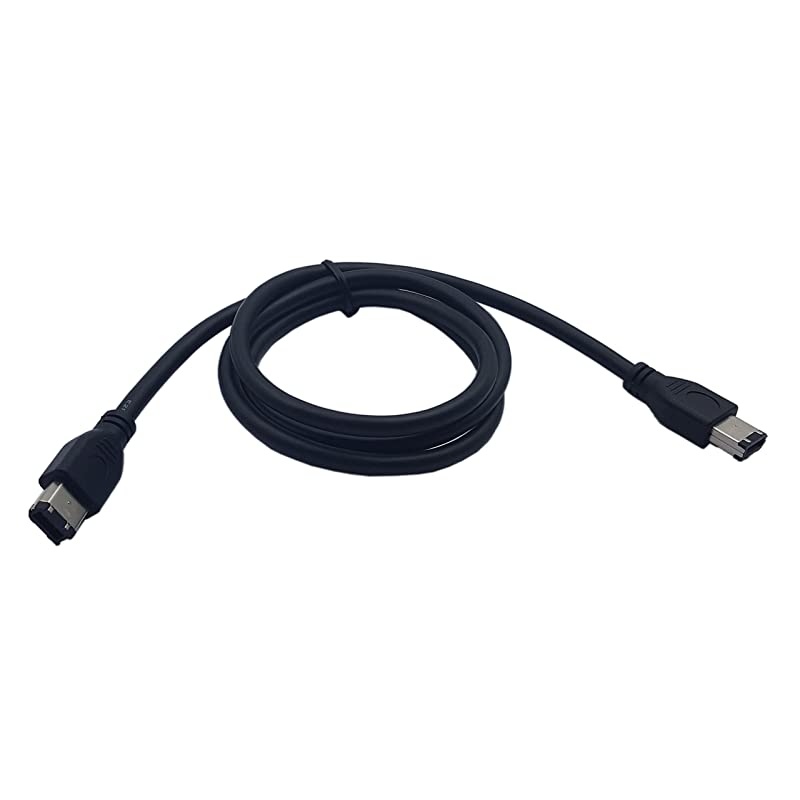 5FT 6 Pin to 6 Pin Firewire DV iLink Male to Male IEEE 1394 Cable(Black)