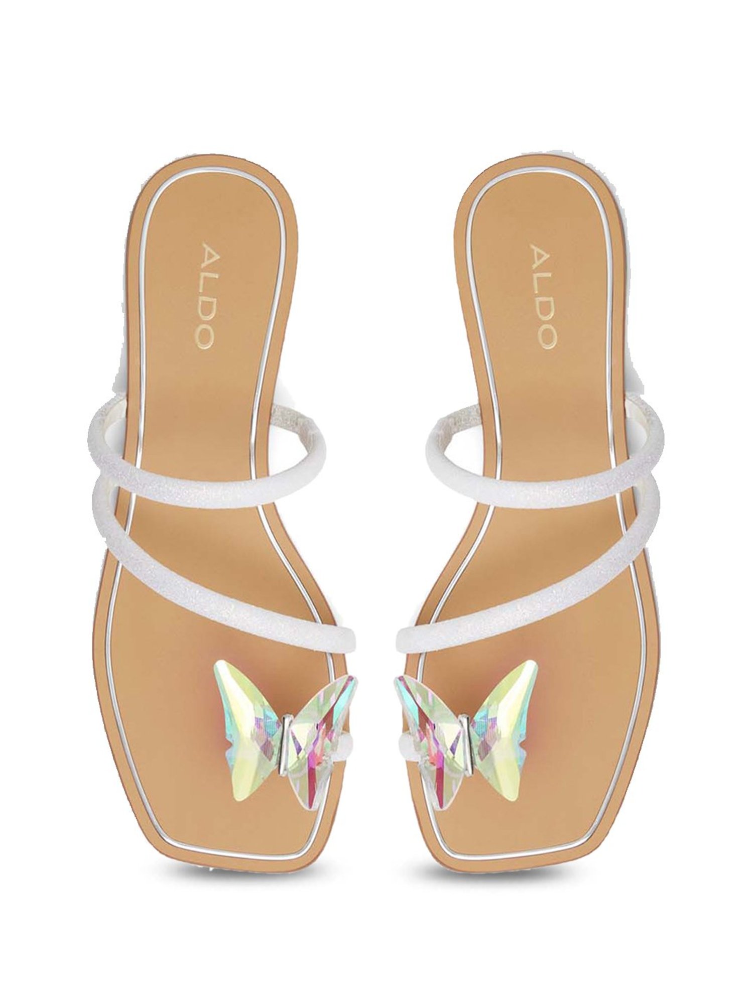 Aldo Women's Garberia White Toe Ring Sandals