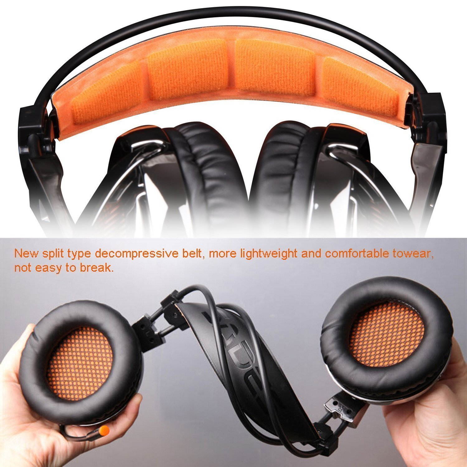 GW SADES SA928 Pro Surround Sound Stereo Wired PC Laptop Gaming Headset Over-Ear Headband Headphones with Microphone volume control for XBOX/PS3/PS4/PC/Mobile