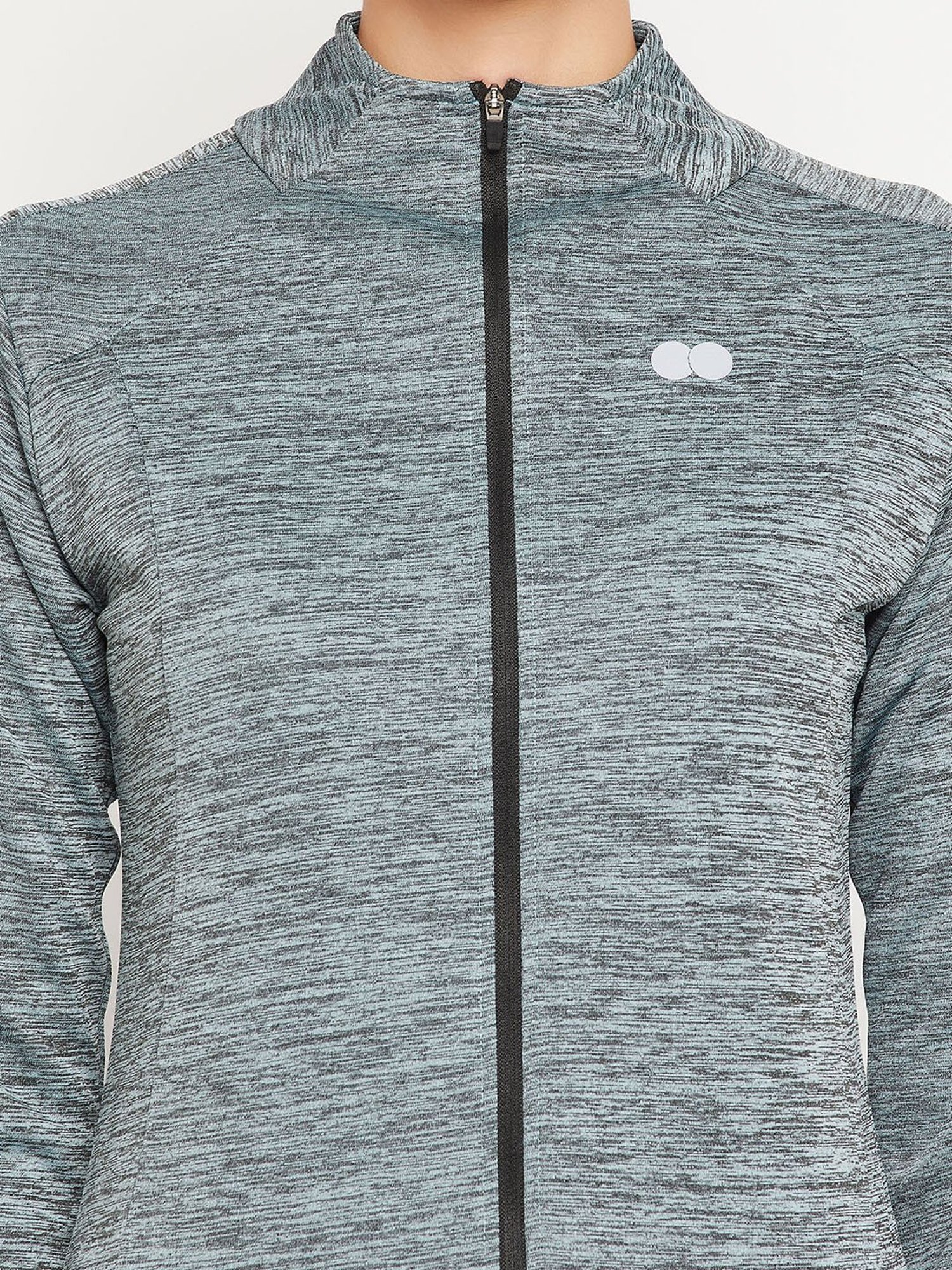 Clovia Blue Melange Sports Jacket