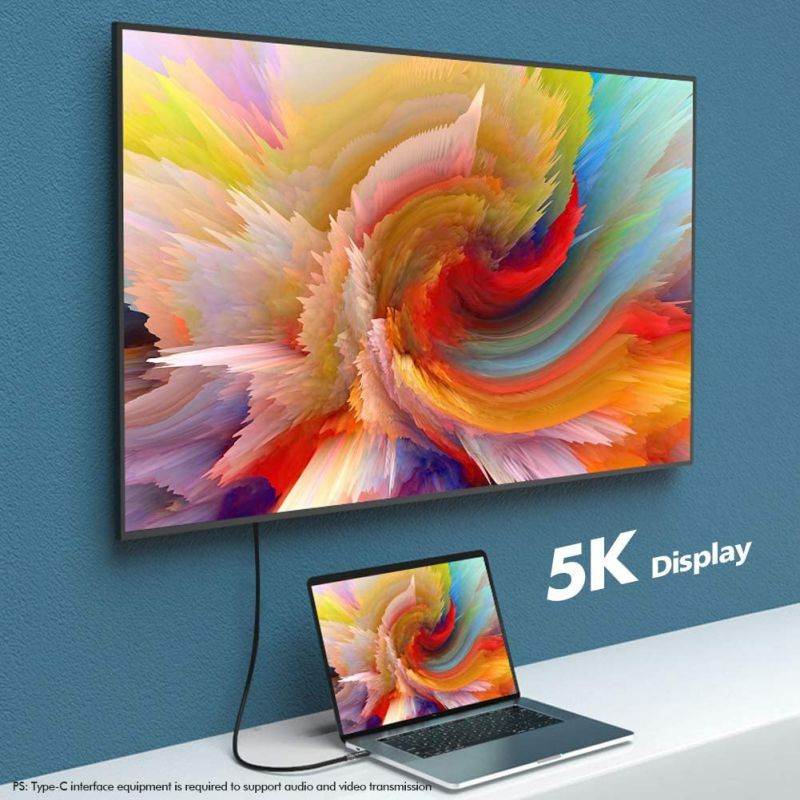 Thunderbolt 3 Cable 100W Charging 40Gbps 3.3ft ULBRE Type-C to USB C Cable 5K@60Hz 20V 5A USB4 Cable Compatible with MacBook iPad Pro Hub Docking