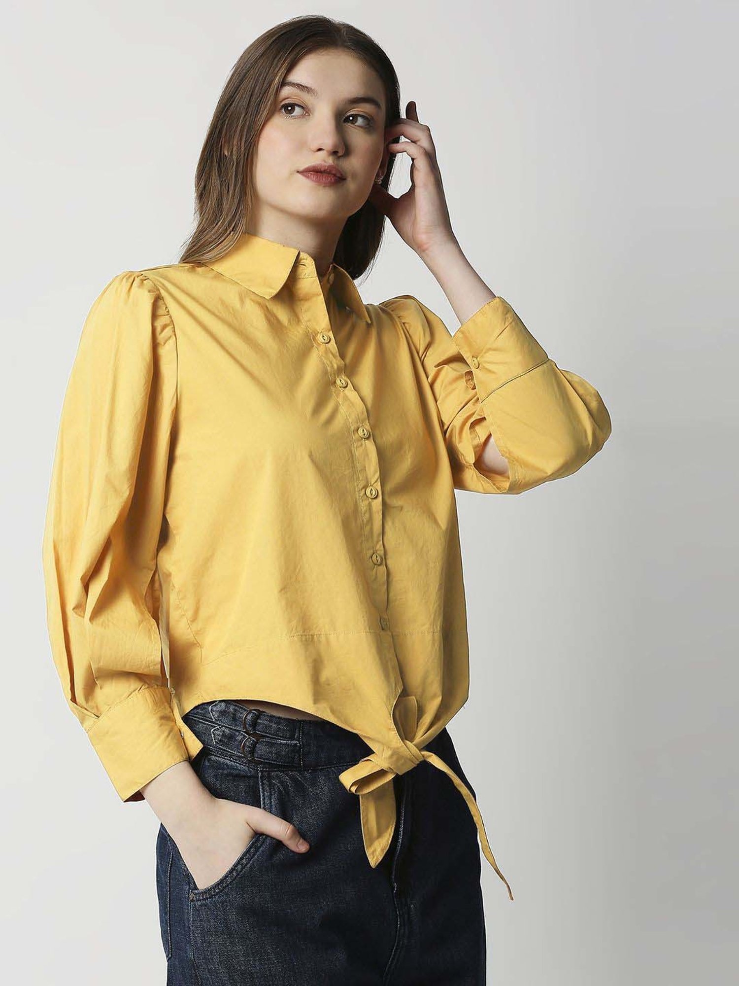 Remanika Mustard Pure Cotton Shirt