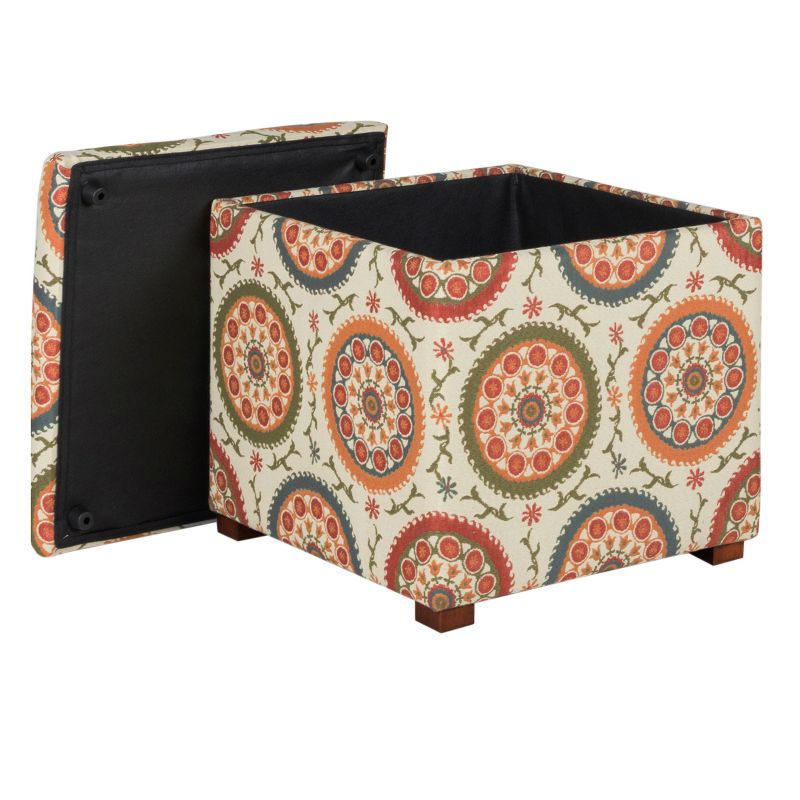 Storage Ottoman Medallion Print - HomePop