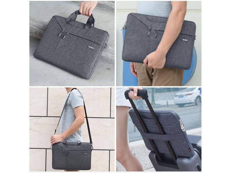 wiwu Laptop bag 17.3 inch Top-grade wate resistant Computer bag 17 Handbag Messenger Laptop sleeve Business briefcase with handle for Hp Dell Lenovo Notebooks