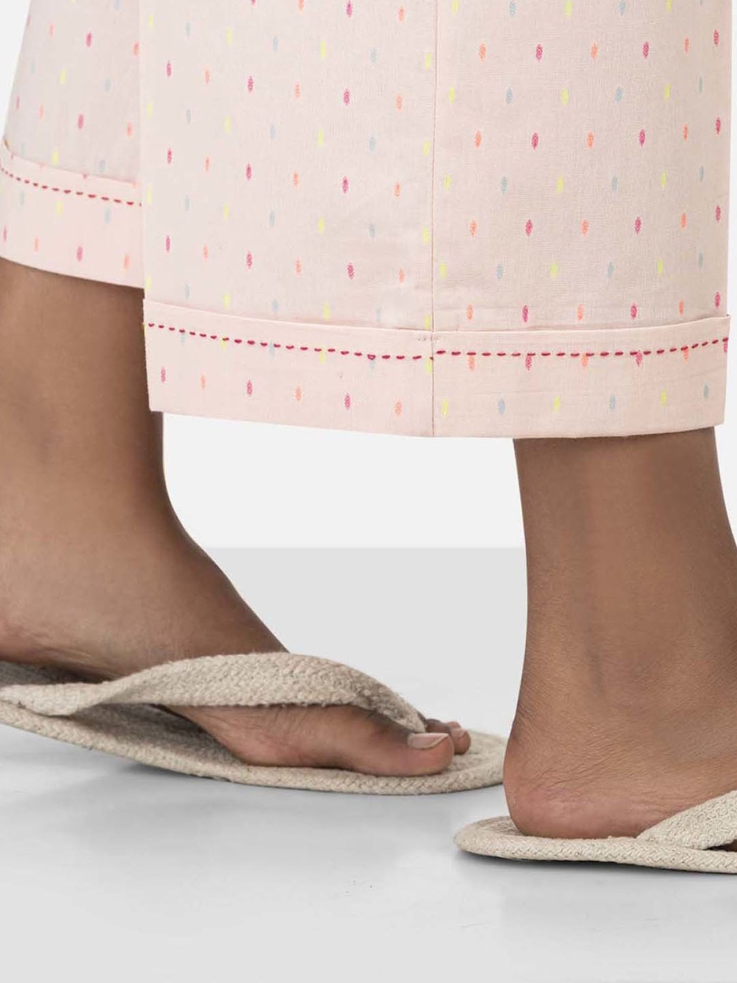 The Calm Collective Peach Ellen Turn-Up Pajama