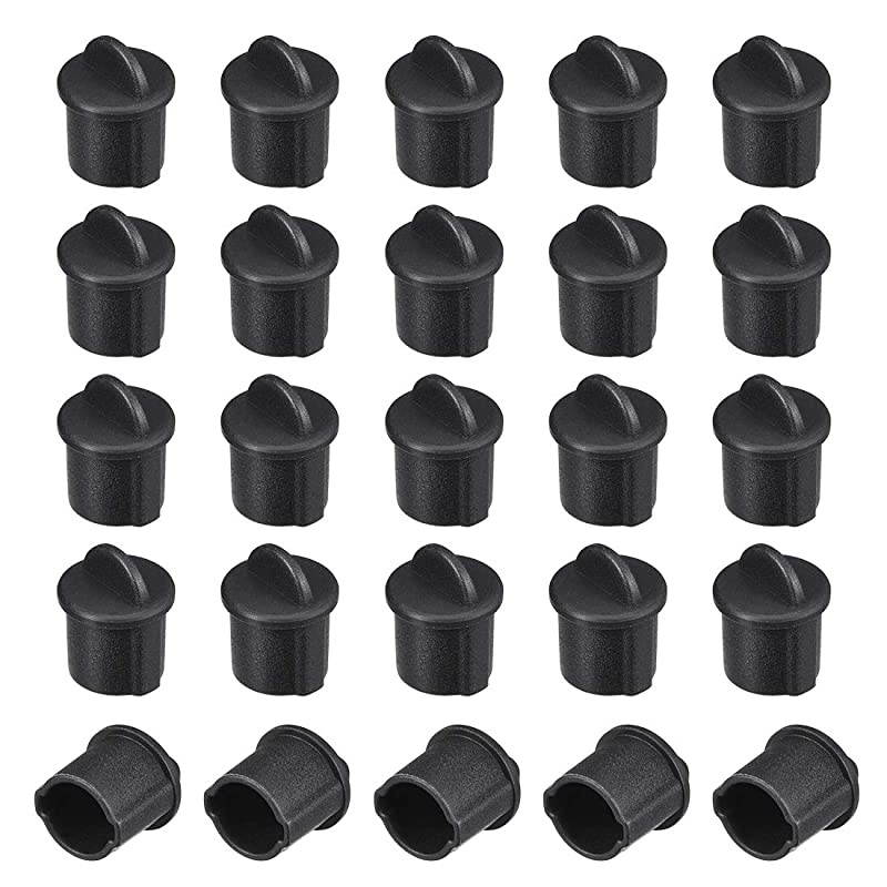 Silicone BNC AntiDust Stopper Cap Cover for Female Jack Black 20pcs