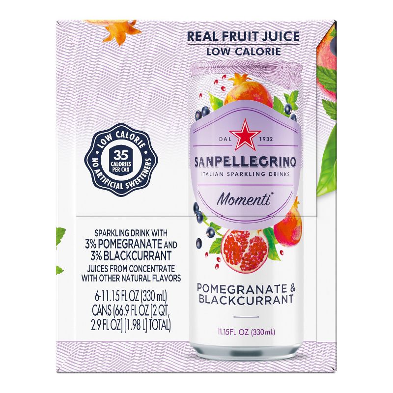 Sanpellegrino Momenti Pomegranate & Blackcurrant - 6pk/11.15 fl oz Cans