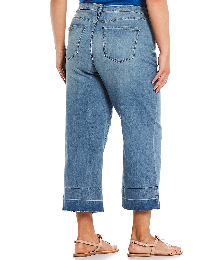 Code Bleu Plus Size Wide Leg Crop Jeans