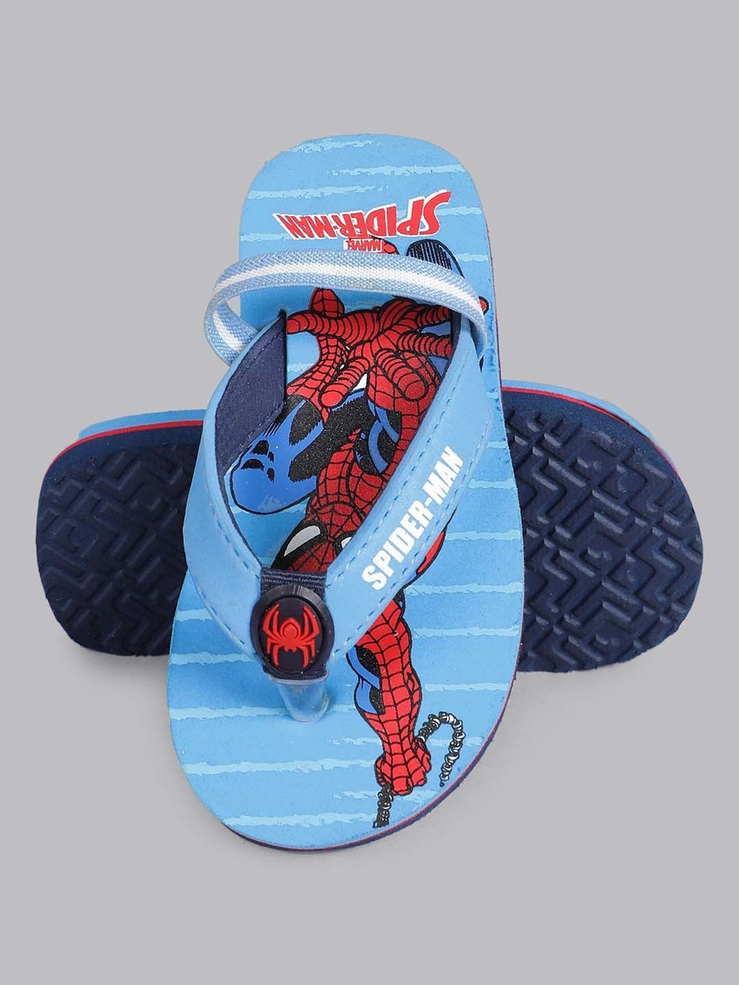 Kidsville Kids Sky Blue & Red Flip Flops