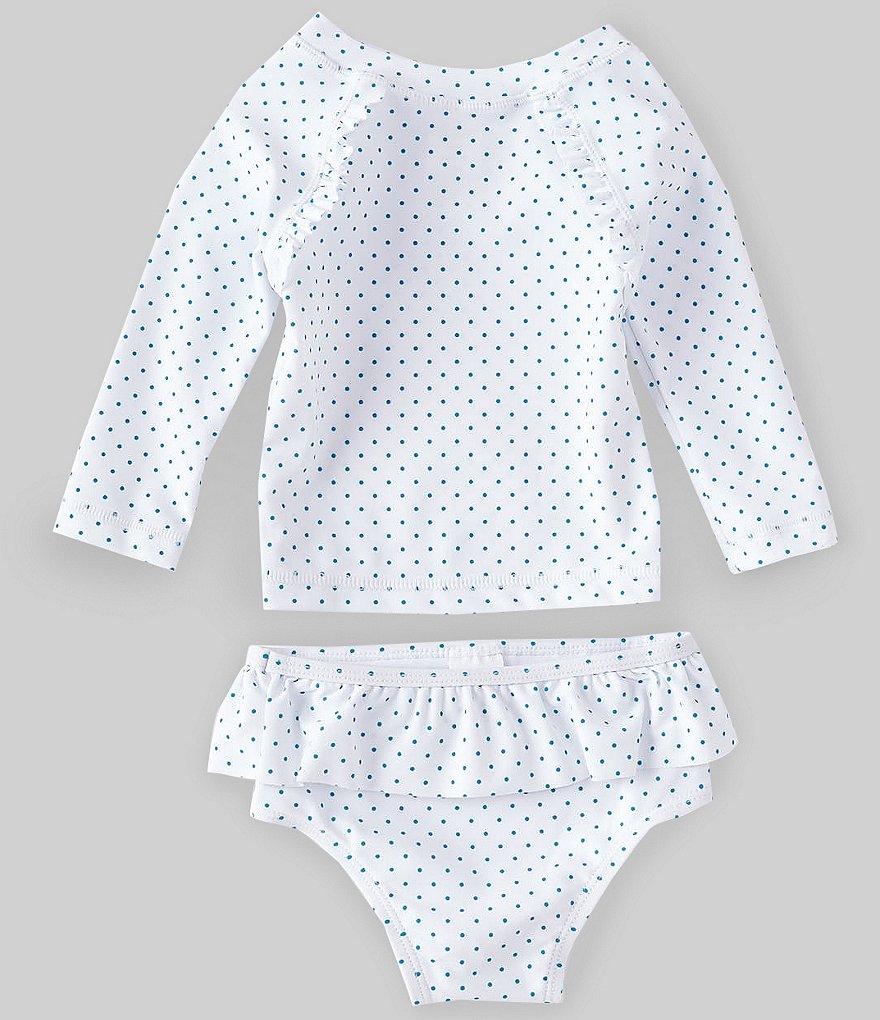 Starting Out Baby Girls 3-24 Months Dotted Rashgard Two-Piece Swimsuit Set