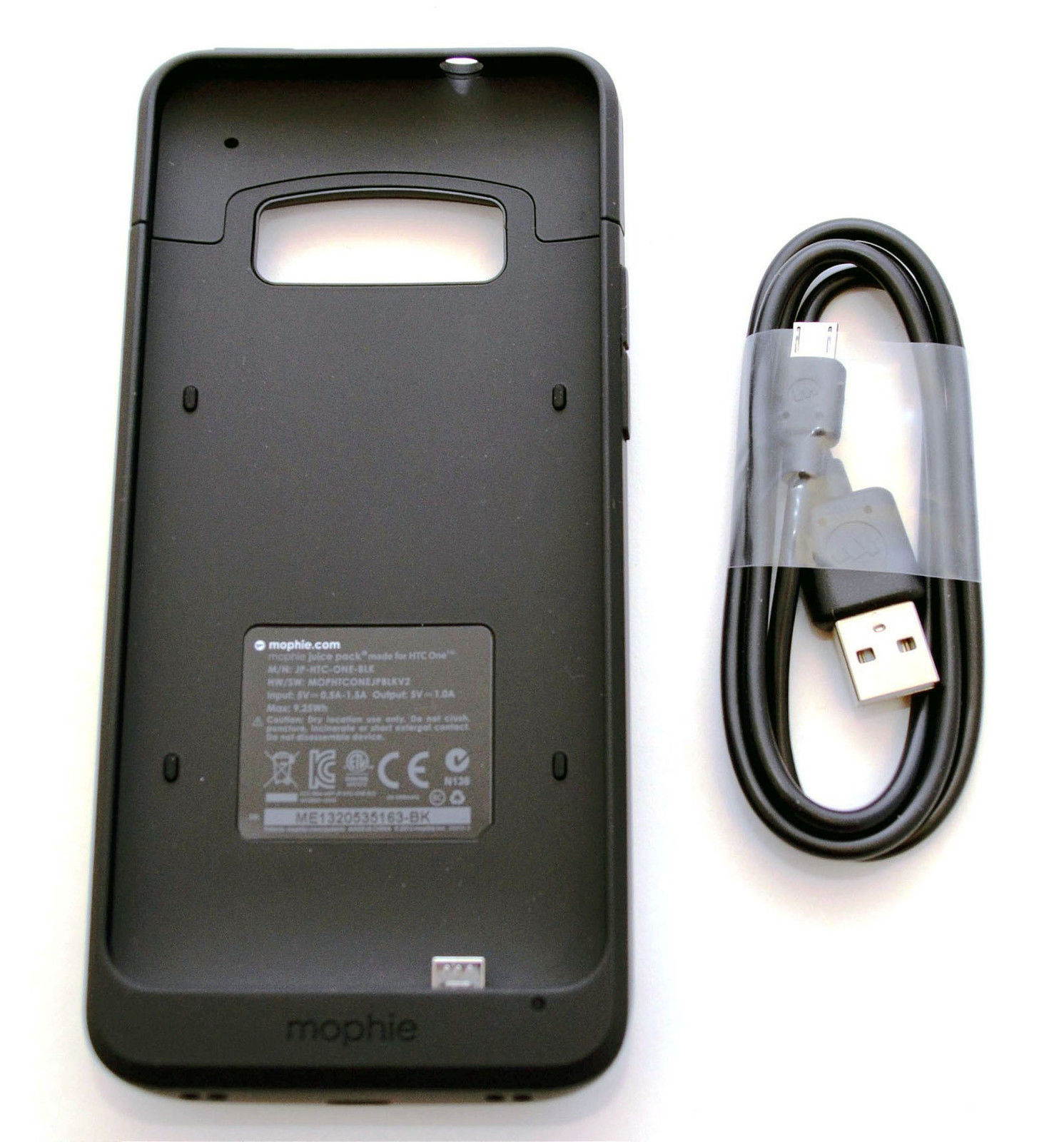 Genuine Mophie Juice Pack HTC One M7 Rechargeable Battery Case BLACK cover 2500