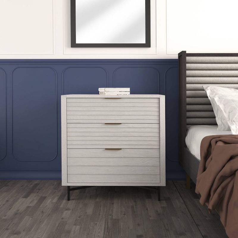 Portland 3 Drawer Chest White - Hopper Studio