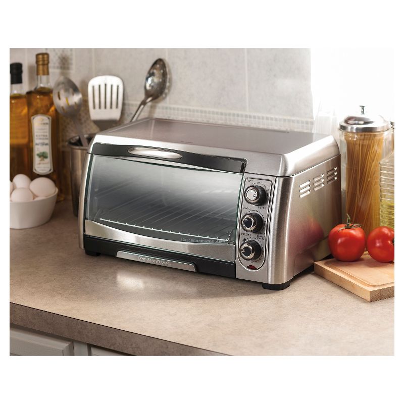 Hamilton Beach 6 Slice Convection Toaster Oven - Stainless Steel/Black- 31333