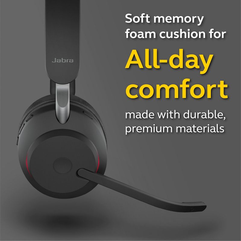 Jabra Evolve2 65 USB-A MS Mono with Charging Stand - Black Wireless Headset / Music Headphones