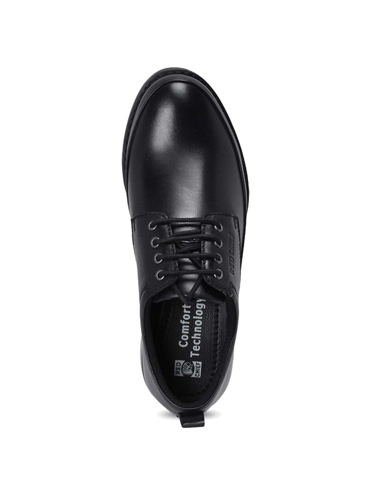 Red Chief Men's Black Derby Shoes