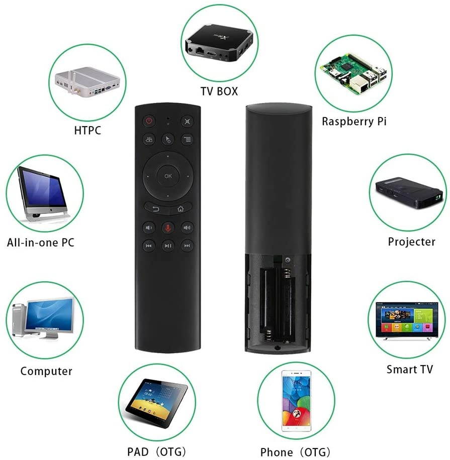 Strqua Air Mouse with 2.4G Wireless Voice Control Sensor, G20s Voice Remote Control for PC Android TV Box.