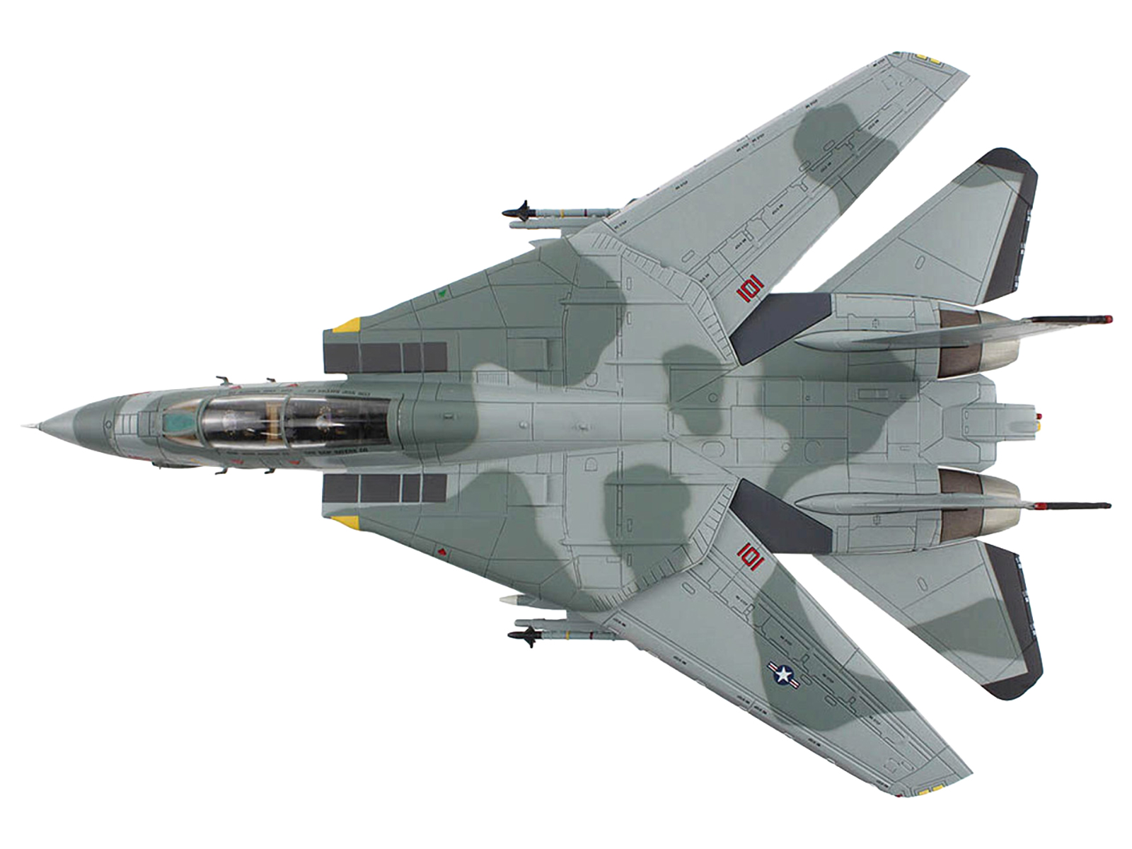 Grumman F-14B Tomcat Fighter Aircraft "VF-103 Jolly Rogers USS George Washington" (2000) United States Navy "Air Power Series" 1/72 Diecast Model by Hobby Master