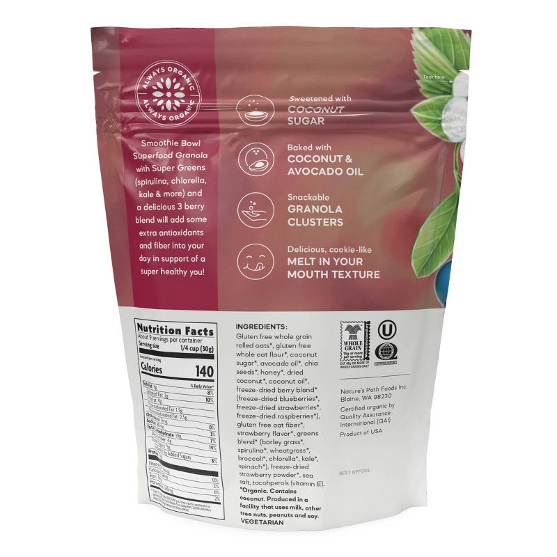 Nature's Path Smoothie Bowl Superfood Granola - 9.5oz