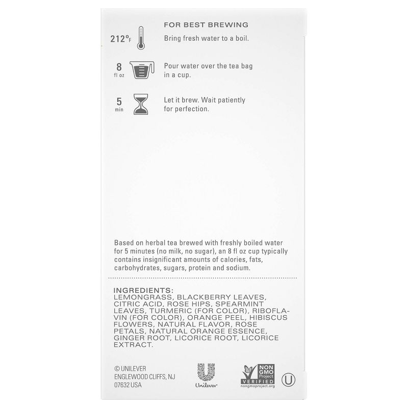 Tazo Wild Sweet Orange Caffeine-Free Herbal Tea - 20ct