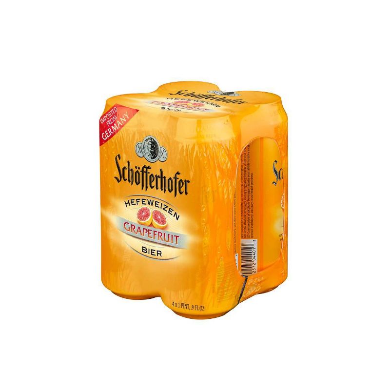 Schofferhofer Grapefruit Hefeweizen Beer - 4pk/16.9 fl oz Cans