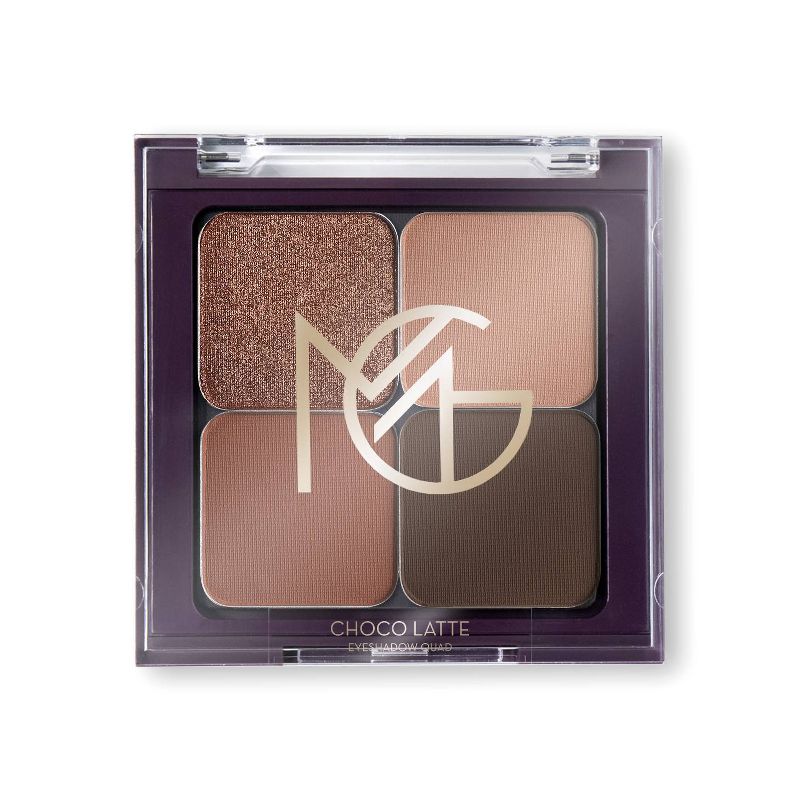 Makeup Geek Monochromatic Eyeshadow Quad Choco Latte - Four Full Size Pans - 0.256oz