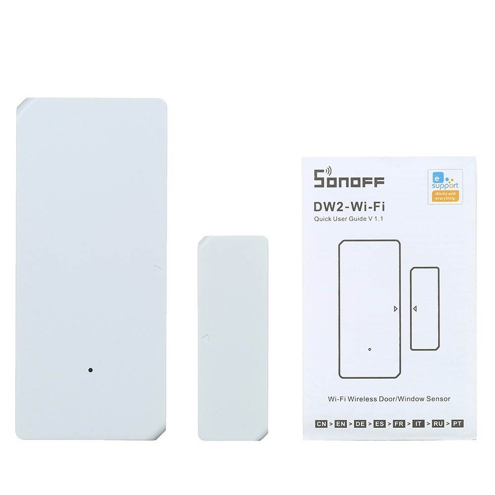 SONOFF DW2 Wi-Fi Wireless Door and Window Sensor with Phone Notification Home Security Motion Sensor Burglar Alarm System with App