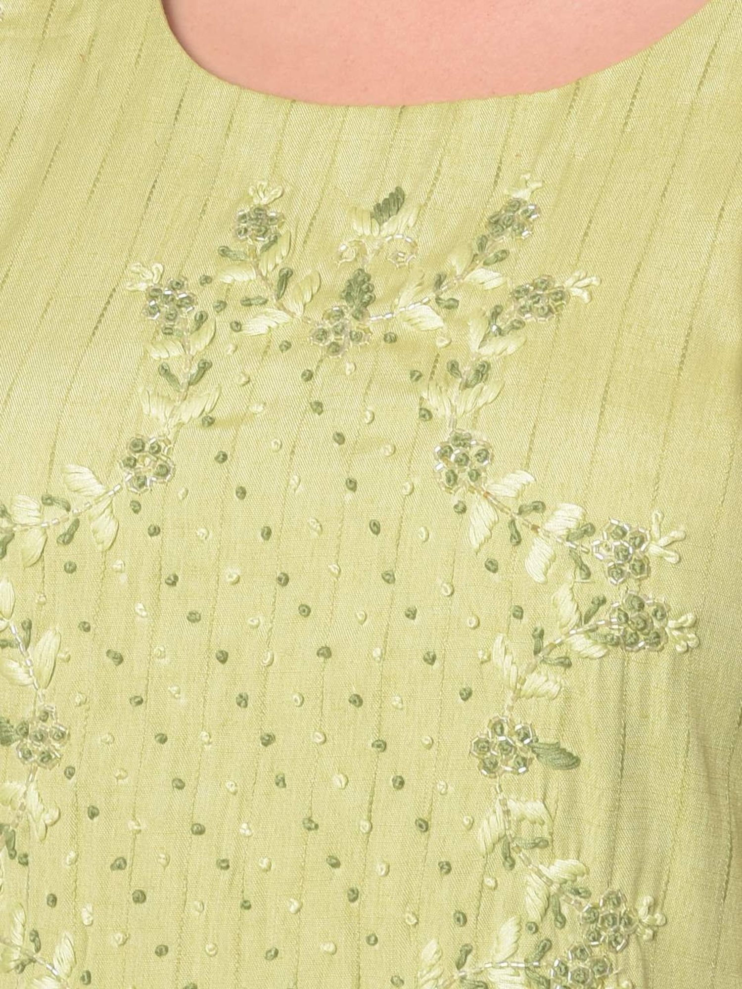 Dollar Missy Green Embroidered Straight Kurta