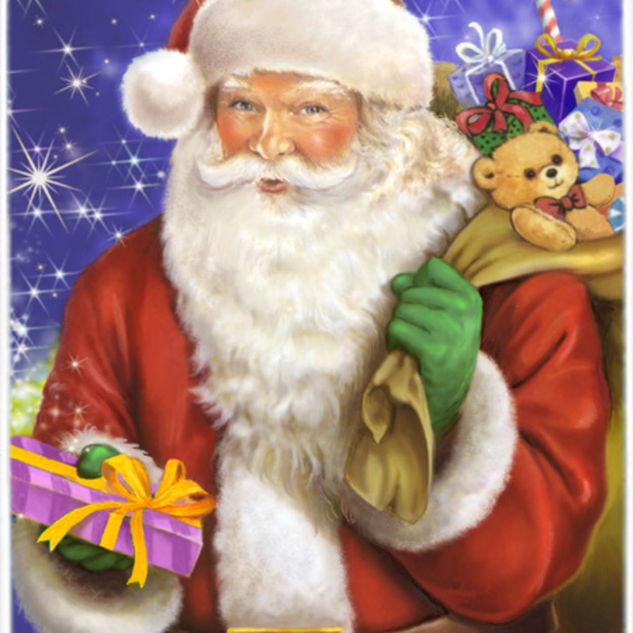 Christmas Santa Claus Ready to Work Mouse Pad, Hot Pad or Trivet APH7595MP