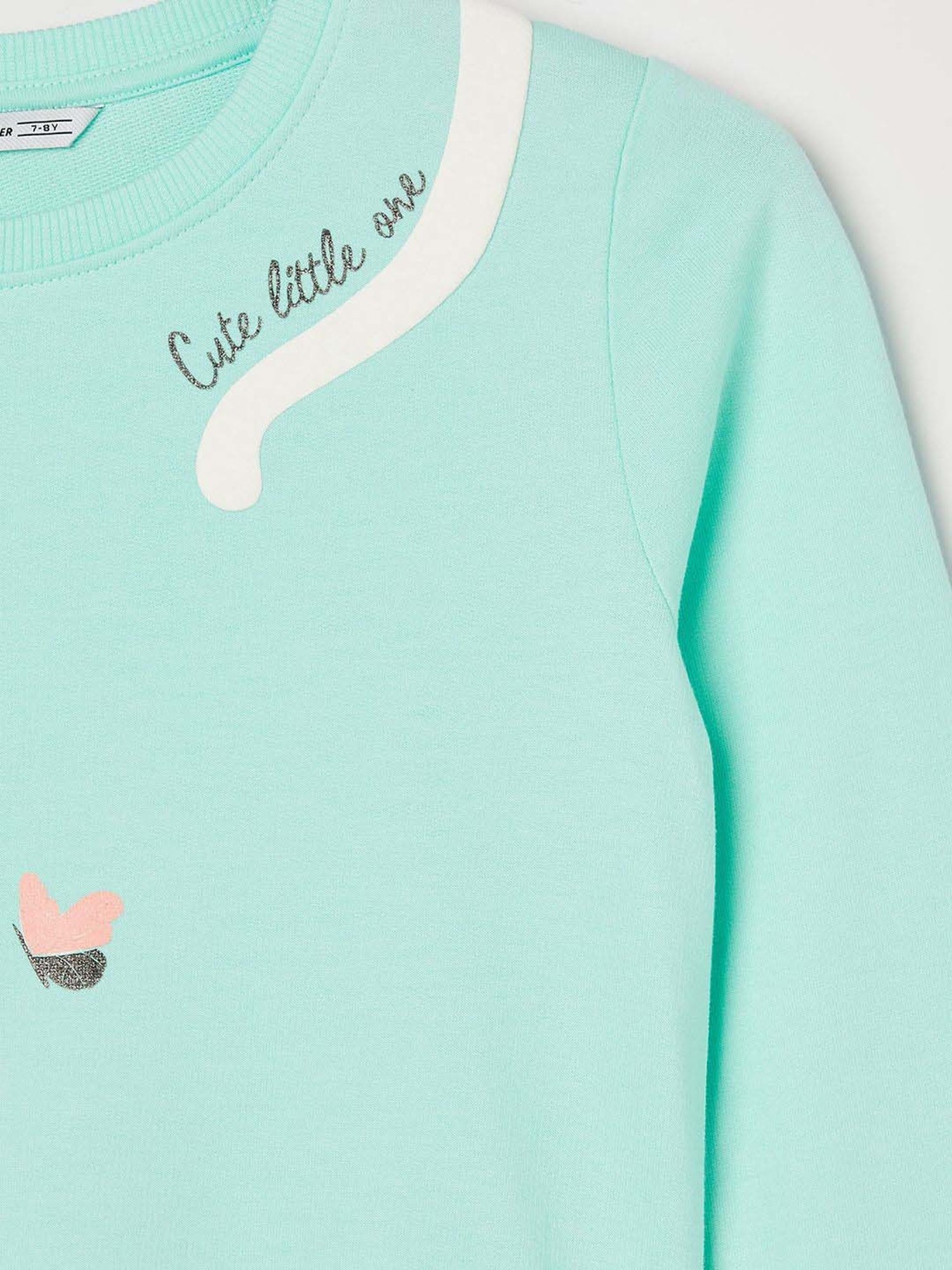 Fame Forever by Lifestyle Girls Blue Cotton Printed Full Sleeves Sweatshirt