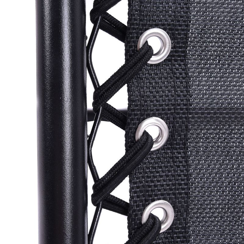 Costway 2PC Zero Gravity Chairs Lounge Patio Folding Recliner Outdoor Black W/Cup Holder