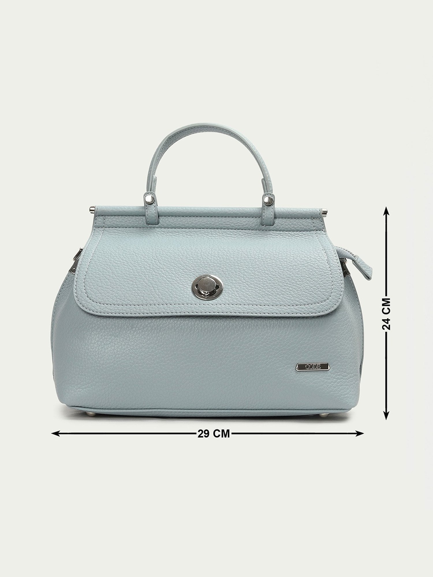 Code by Lifestyle Blue Solid Handbag
