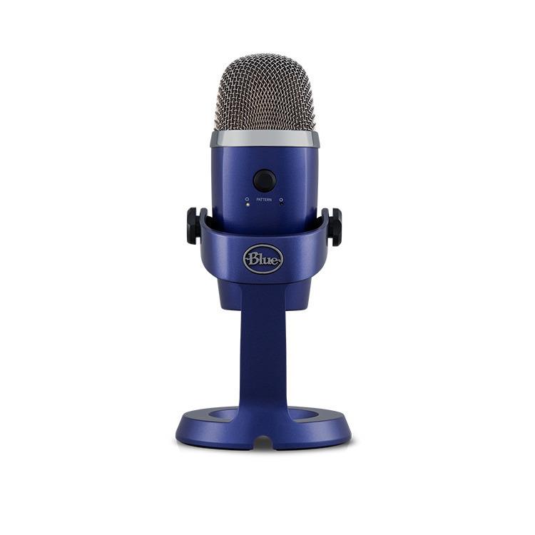 Blue Yeti Nano USB Mic (Vivid Blue) with Headphones and Knox Gear Pop Filter