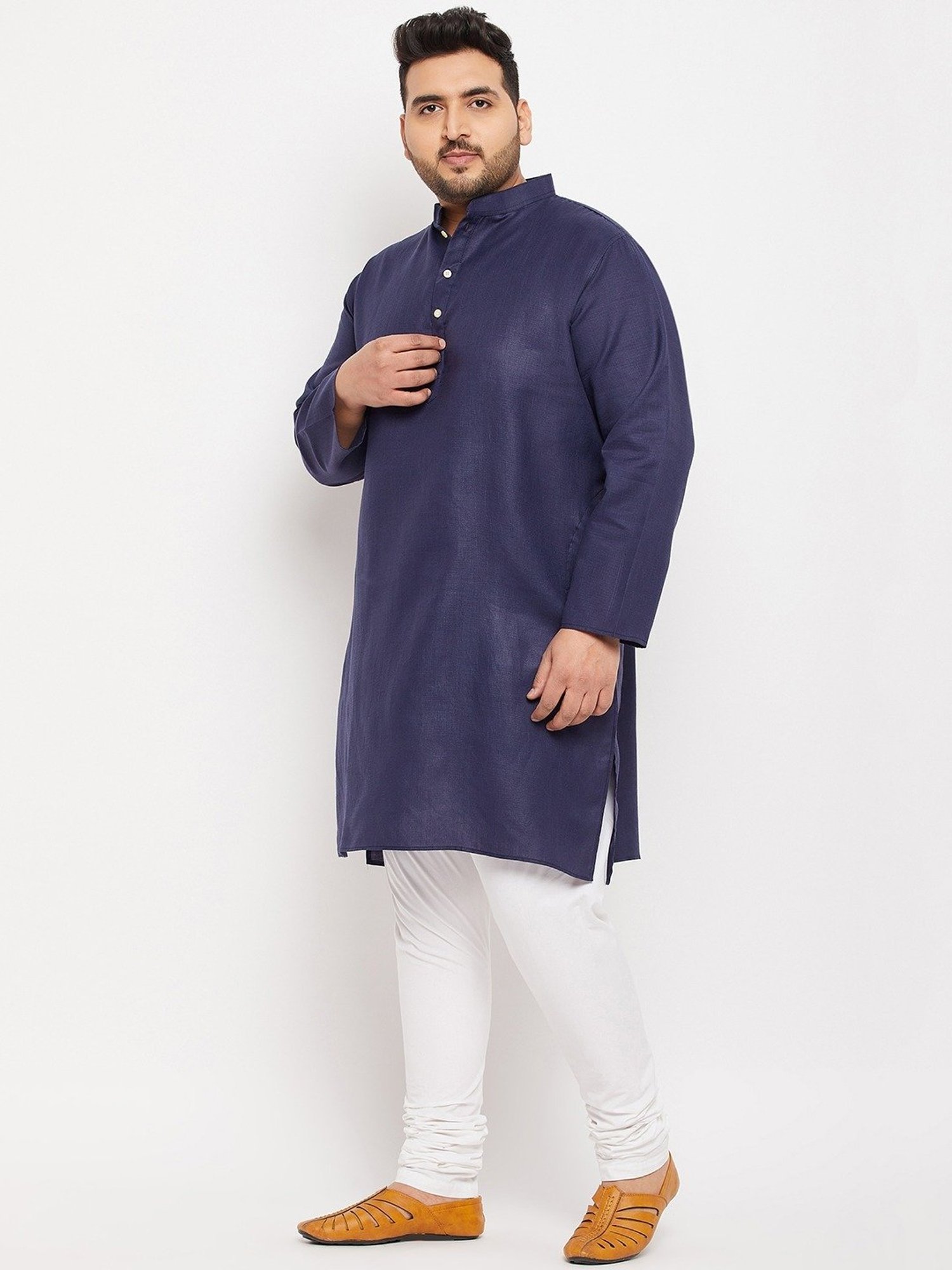 Bigbanana Navy Blue Regular Fit Kurta