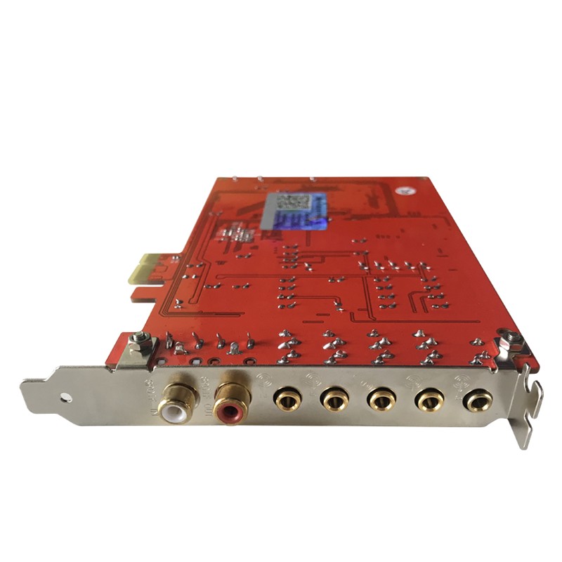 PCIe Sound Blaster Built-in Sound Card 5.1 Channel SB0105 , Computer Singing Broadcast Sound Card (Red)