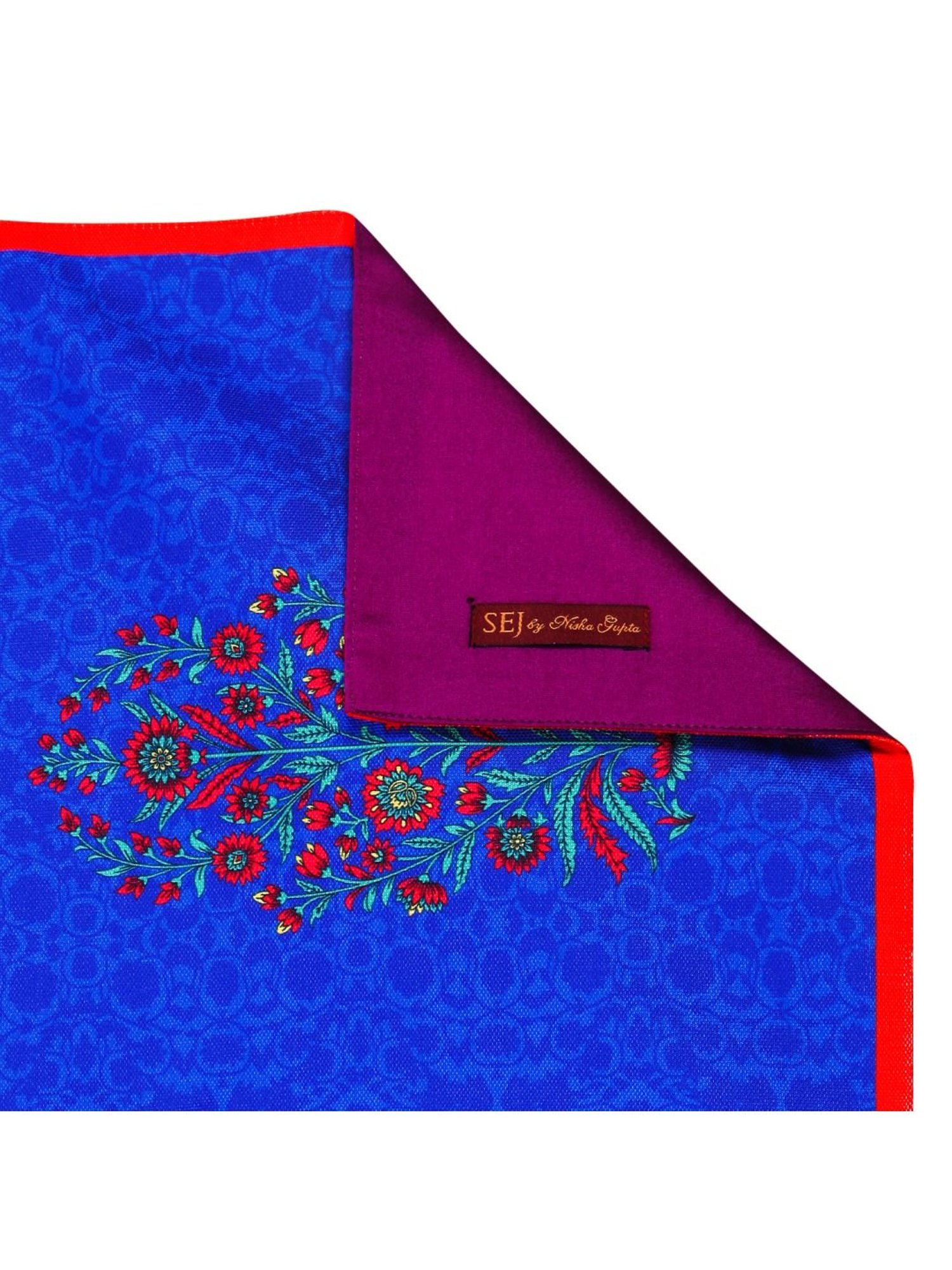 SEJ by Nisha Gupta Blue Table Runner - Set of 1