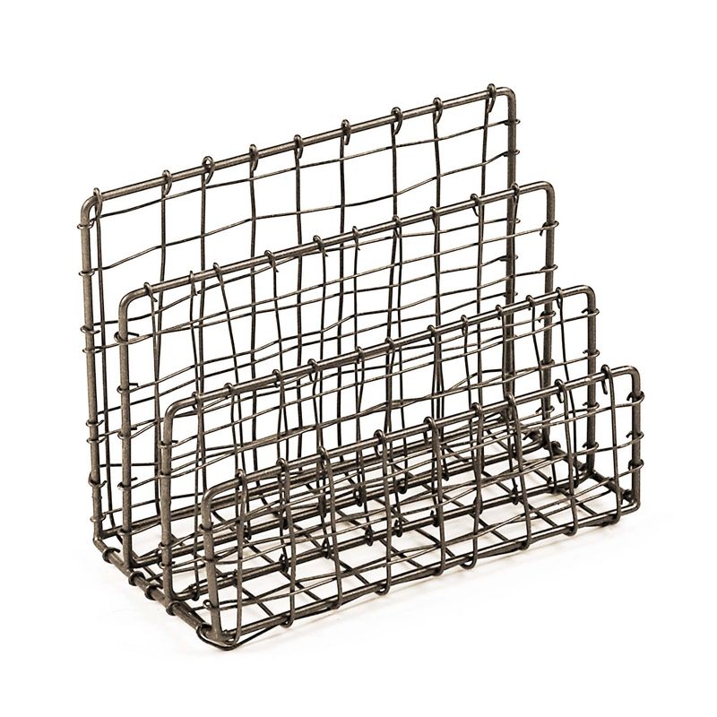 Design Ideas Cabo Letter Holder - Letter and Document Organizer - Natural, 7" x 3.5" x 5.3"