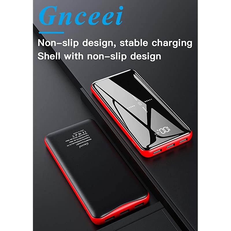 Wireless Charger Power Bank 25000mAh High Capacity with LCD Digital Display3 USB Output Dual Input External Battery Pack Compatible Smart PhonesAndroid PhonesTablet iPad