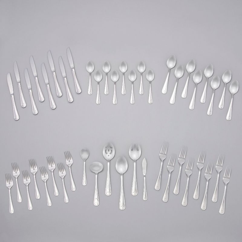 41pc Stainless Steel Zehira Frost Silverware Set - Cambridge Silversmiths