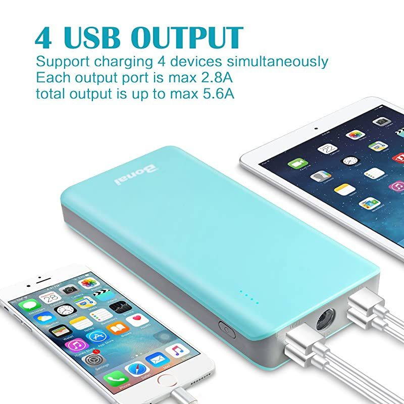 Portable Charger 30000mAh, (Huge Capacity)(Flashlight)(Outdoor) 5.6A Output External Battery Pack, 4A Input High-Speed Charging Technology, Power Bank Compatible with iPhone iPad Samsung-Black