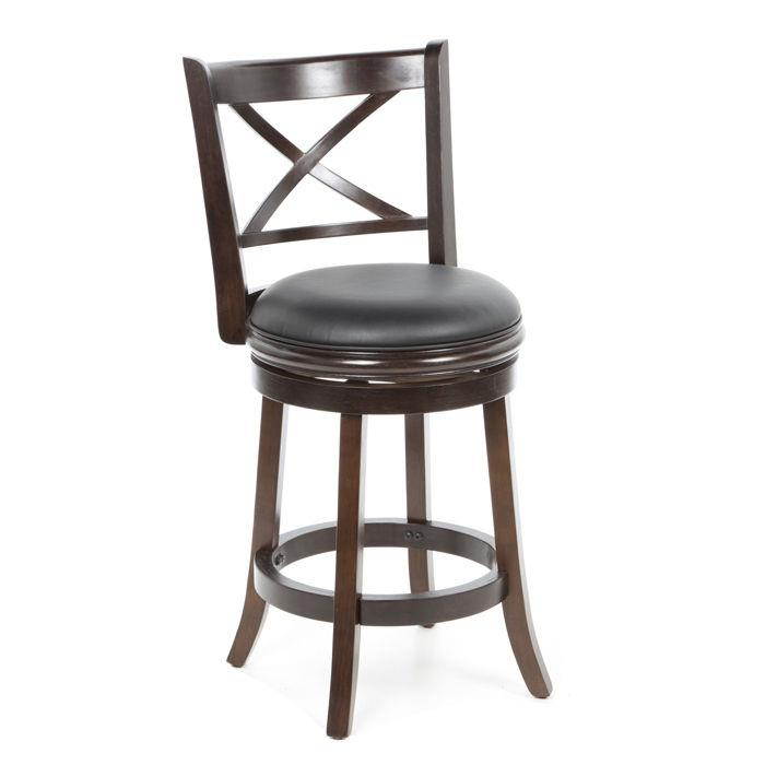 Boraam 24" Georgia Swivel Stool in Cappuccino Finish