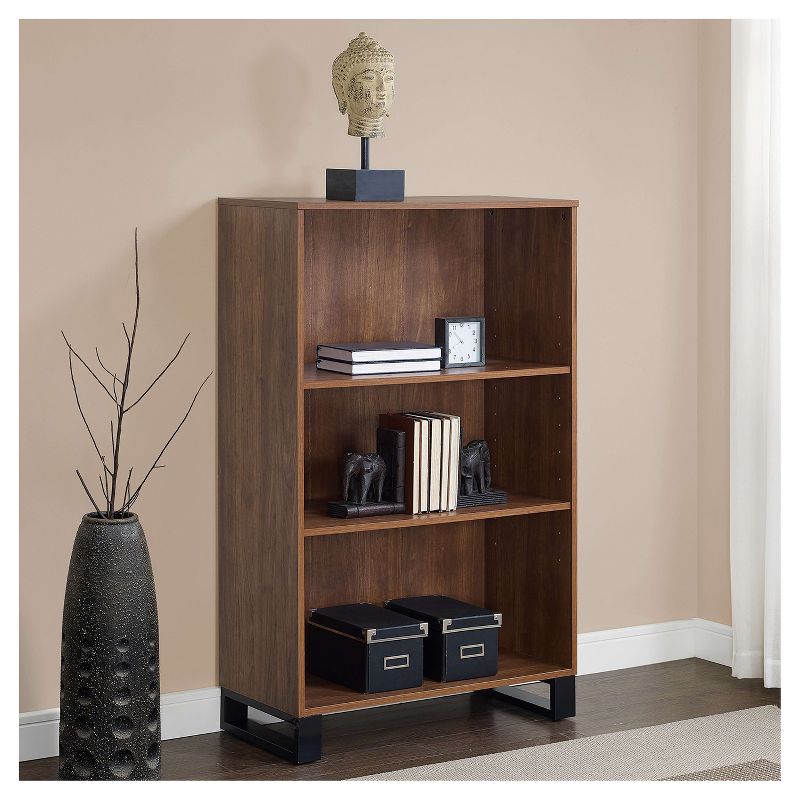 48" 3 Shelf Tavia Bookshelf Light Walnut - Whalen