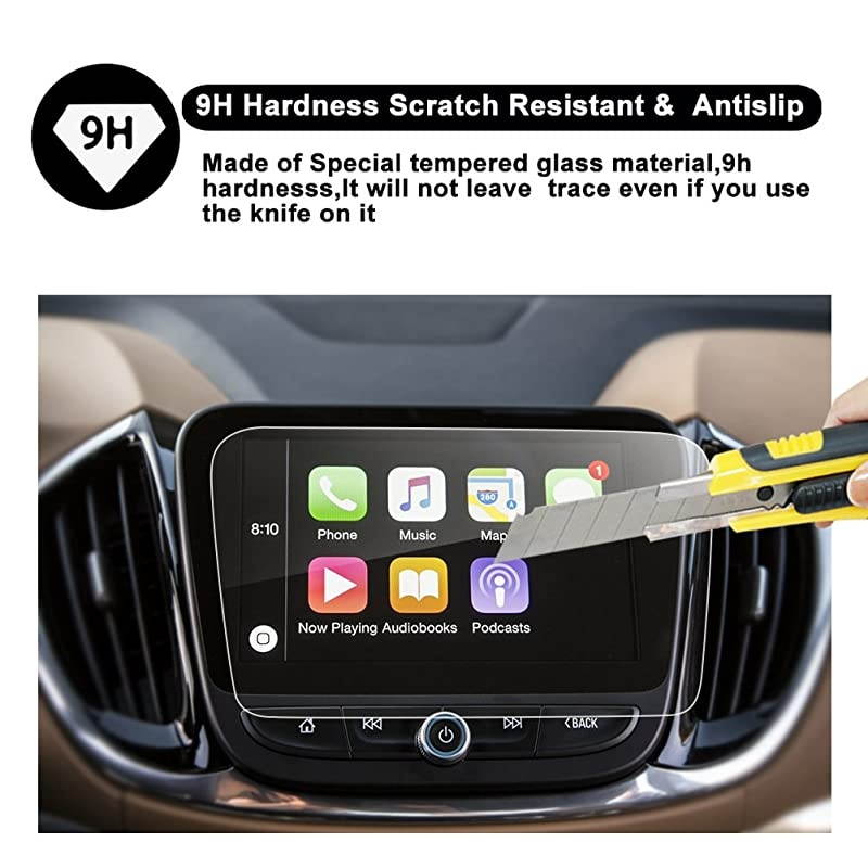 2018 Equinox Car InDash Navigation Screen Protector  HD Clear TEMPERED GLASS Car Navigation Screen Protective Film 8Inch