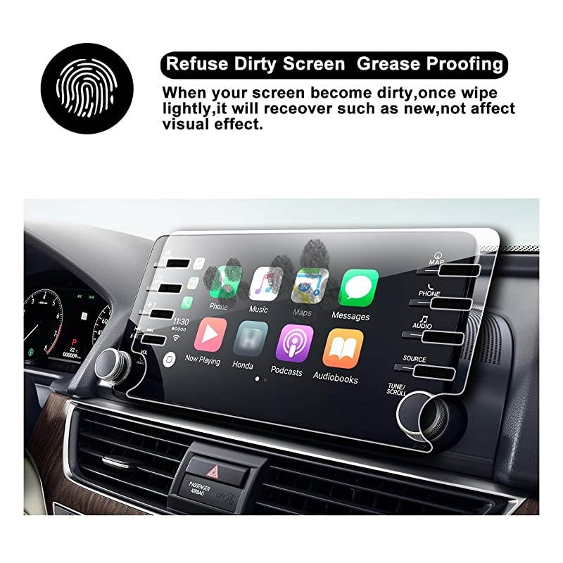 2019 Accord Sport EX EXL Touring EXL Navi Navigation Screen ProtectorHD Clear Tempered Glass Screen ScratchResistant Ultra HD Extreme Clarity 8In Clear