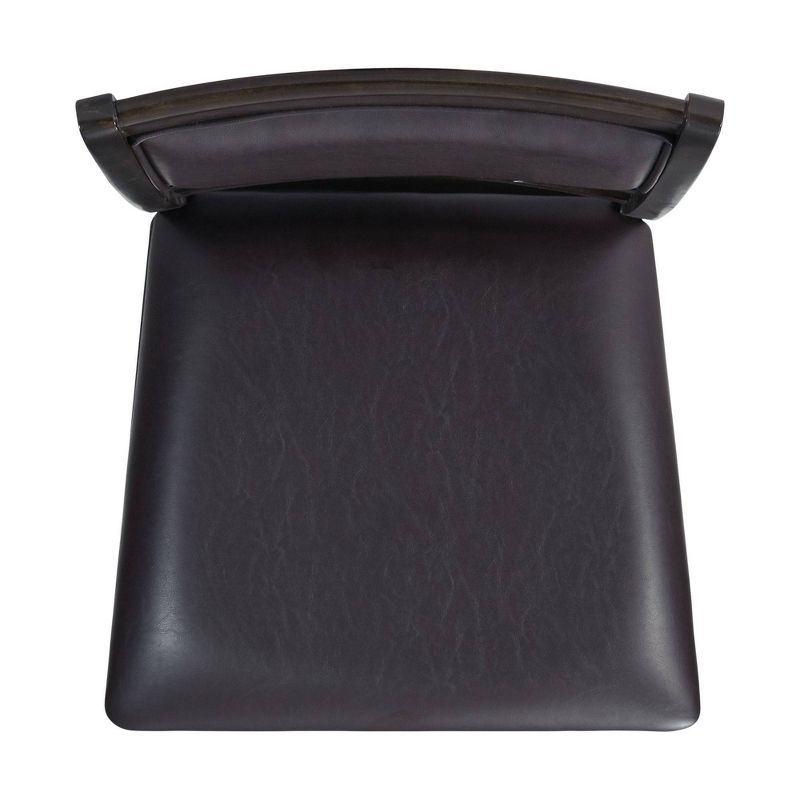 Set of 2 Taylor Standard Height Faux Leather Side Chair Set Walnut - Picket House Furnishings