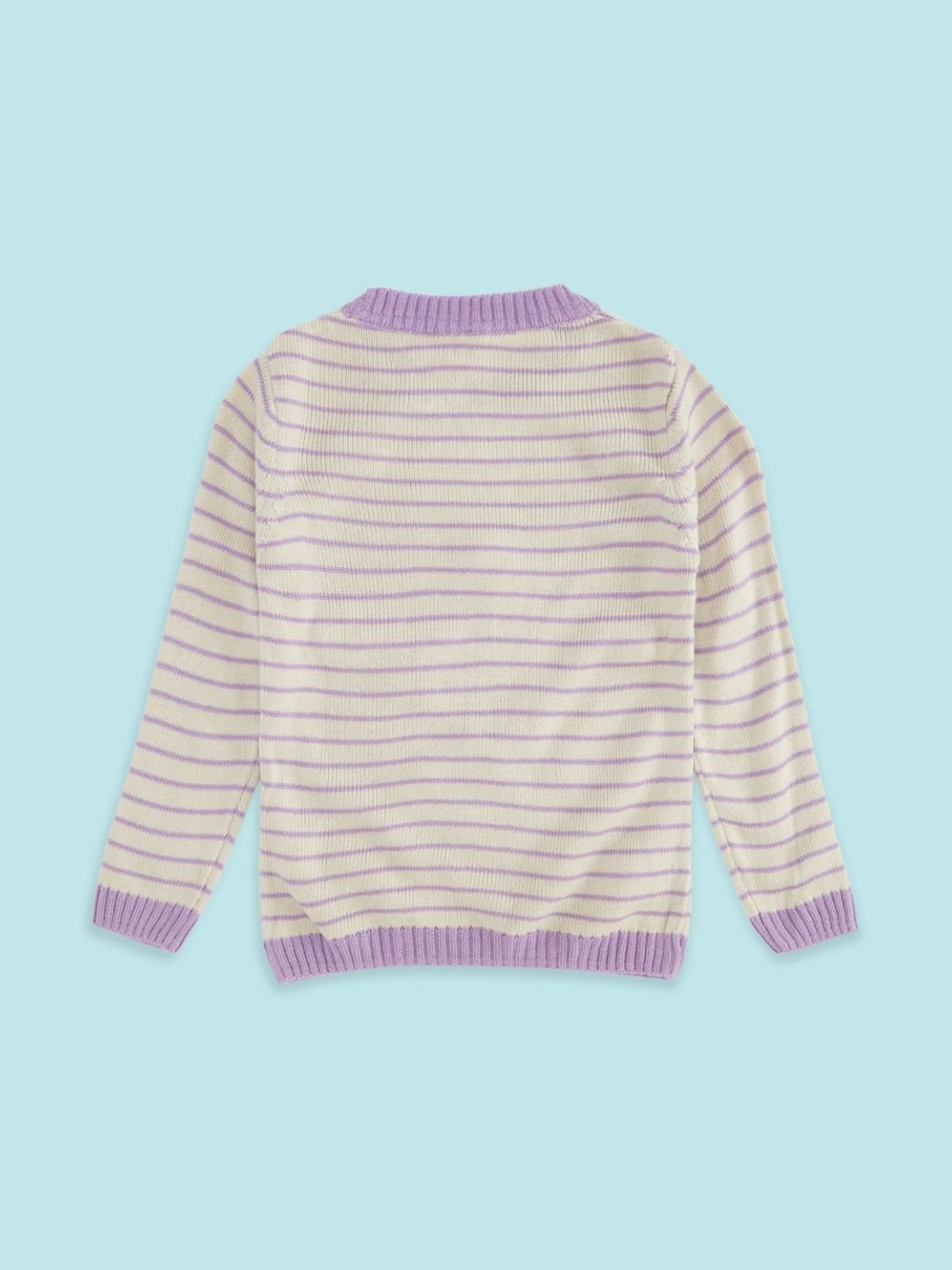 KIDS ONLY Maroon Textured Pattern Full Sleeves Sweater