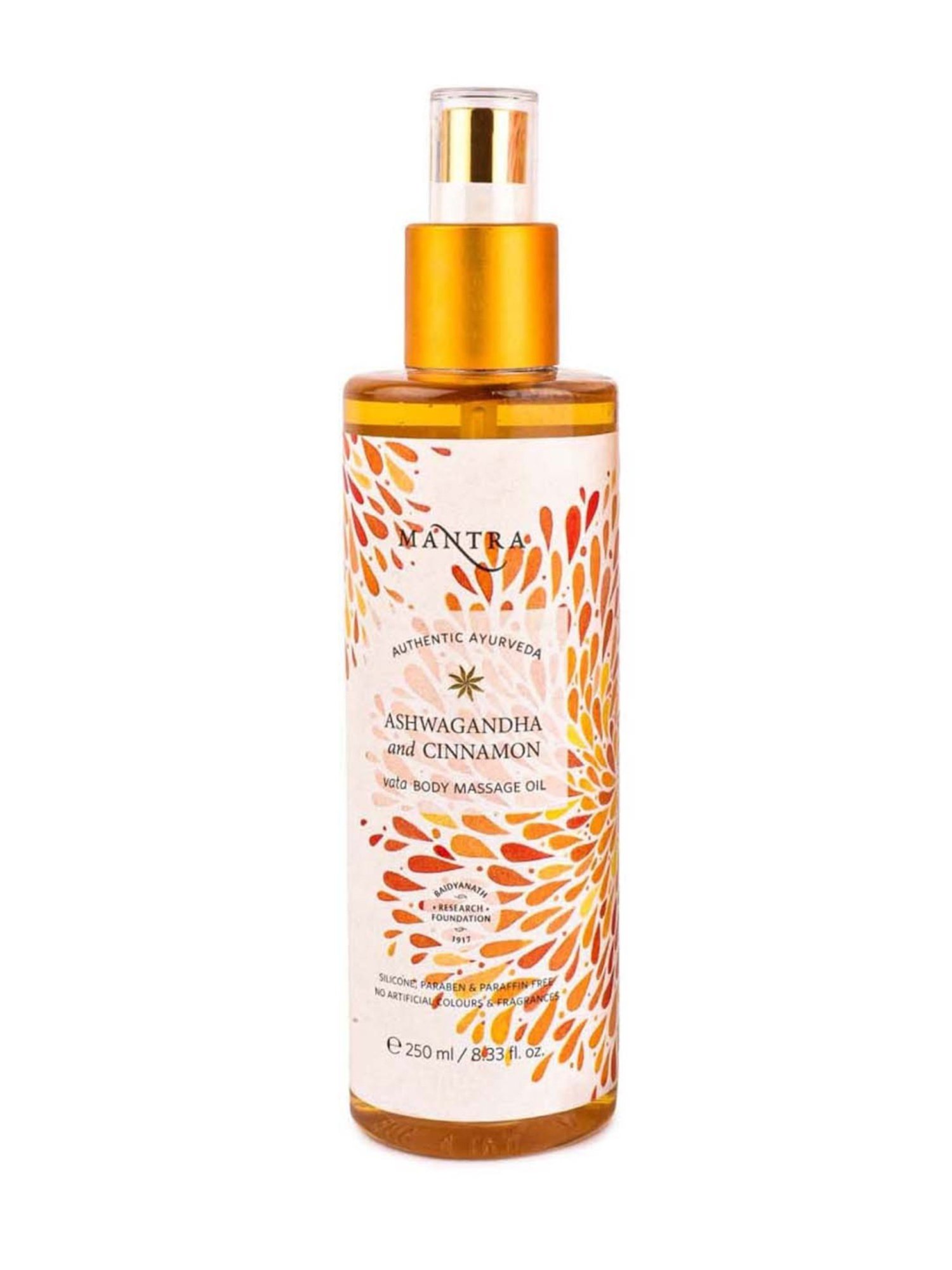 Mantra Herbal Ashwagandha and Cinnamon Vata Body Massage Oil - 250 ml
